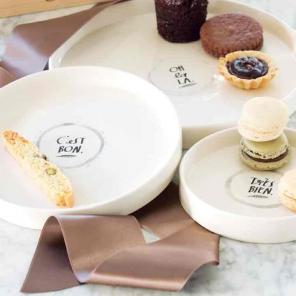 3 pc Rae Dunn French Nesting Plate Set