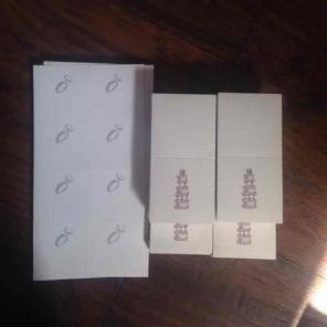 Wedding stationary (cards and stickers)