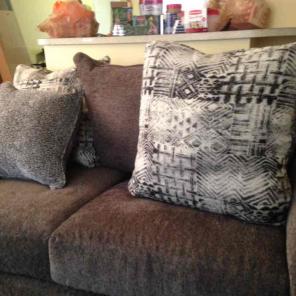 Grey loveseat (seats 2)