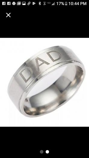 SIZE 8 DAD RING BY REQUEST