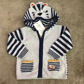 12 Month Zip Up Light Weight Sweater