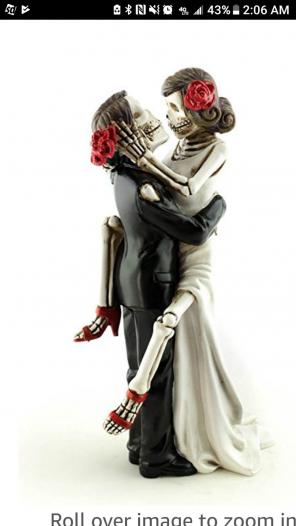Day of the dead wedding cake topper new