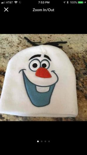 Free Ship Disney Olaf Hat
