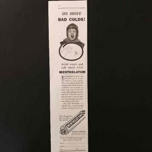 Vintage 1931 MENTHOLATUM Print Ad