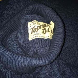 Top man navy blue men's sweater
