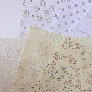 Stitched Glitter Foil Mulberry Paper #19
