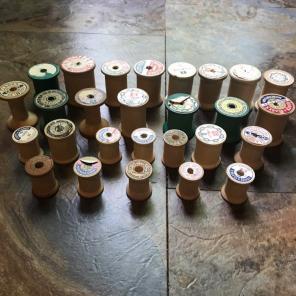 Old Wooden Spools No Thread 27 Total