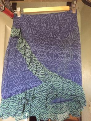 Free People Blue Green Skirt Size 0