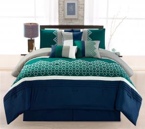 7PC Embroidered Cruz Comforter Set