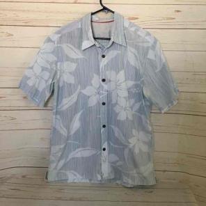 Quicksilver Aloha Hawaiian Shirt Blue