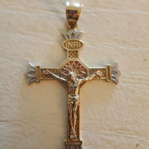 14K Italian gold Crucifix