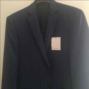 Postman blue, check pattern sports coat