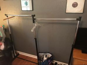 Double Rack Clothing Rack With Wheels