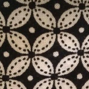 Black and white cotton fabric