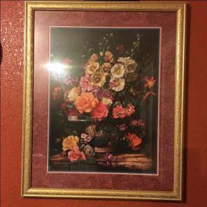 Flower painting home interior