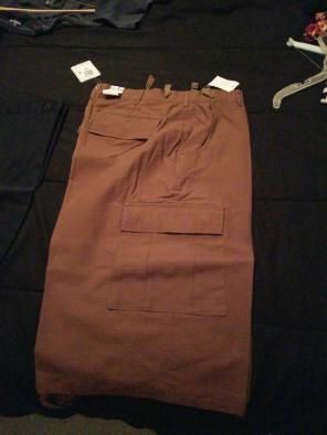 Brown cargo shorts
