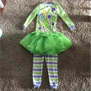 Girls Disney tinker bell size 5 pajamas
