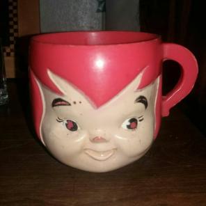 Vintage 1960's Pebbles Flintstone cup