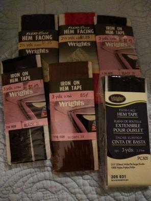 Sewing Supplies-Lot of 6 Hem Tape/Facing