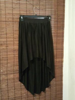 black highlow skirt