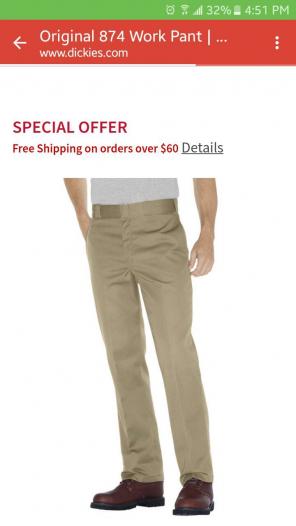 Dickies khaki pants