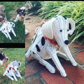 NWT Kate spade wicker Dalmatian bag