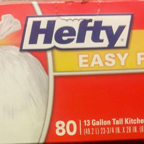 Hefty Trash bags 13 gallons 80cts