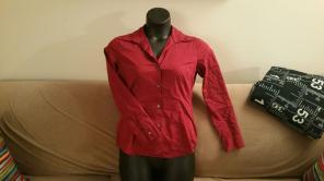 New York & Company long sleeve red shirt
