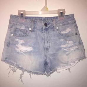 distressed denim shorts