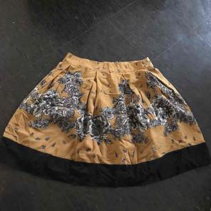Yellow and black skater skirt