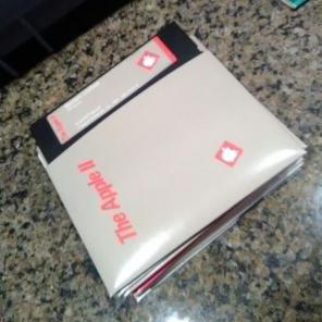 Vintage Apple computer floppy disks