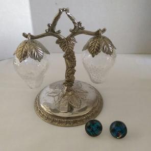 Vintage Silver Strawberry Salt & Pepper