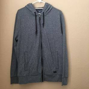 Grey Blue Zip Up Jacket