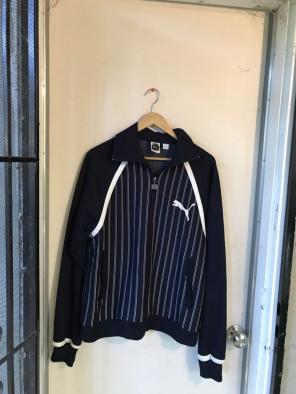 Vintage Pinstriped Puma Track Jacket