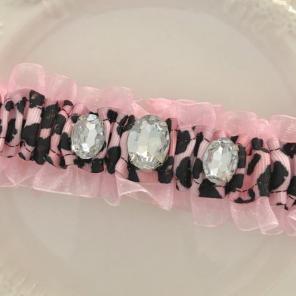 Light Pink And Leopard Print Prom Garter