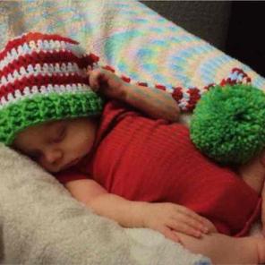Newborn Christmas beanie