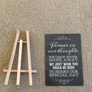 Forever In Our Thoughts Wedding Sign