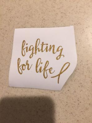 Fighting For Life Vinyl Sticker New