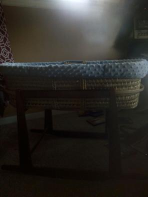 Wooden crochet bassinet