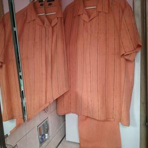 Men's 2pc Orange XL Walking Suit