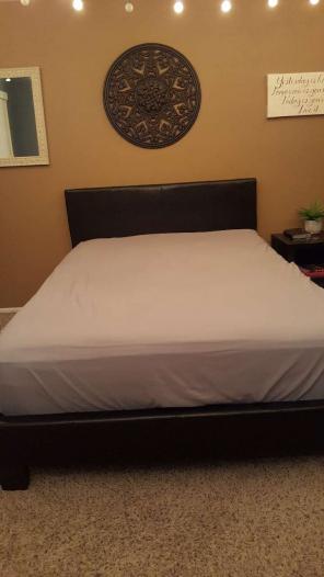 Twin bed with mattress