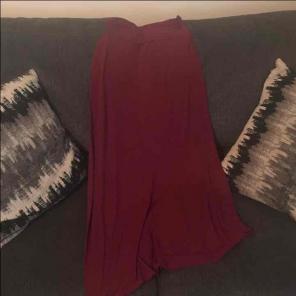 Red maxi skirt