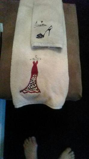 Two hand Towels​, one bath towel