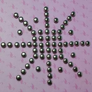 Round Silver Tone Pronged Dome Studs