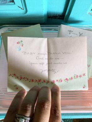 Vintage Pink Baby Shoes&Thank You Cards