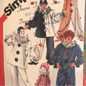Vintage clown sewing pattern