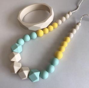 Teething Nursing Necklace Bracelet Set