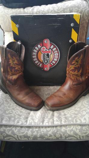 Original Justin steel toe boots