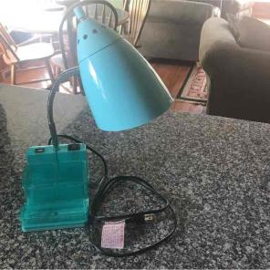Auqa blue desk lamp