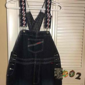 deadstock fubu denim overalls medium